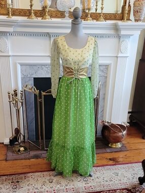 70s Polka-dot Maxi Dress